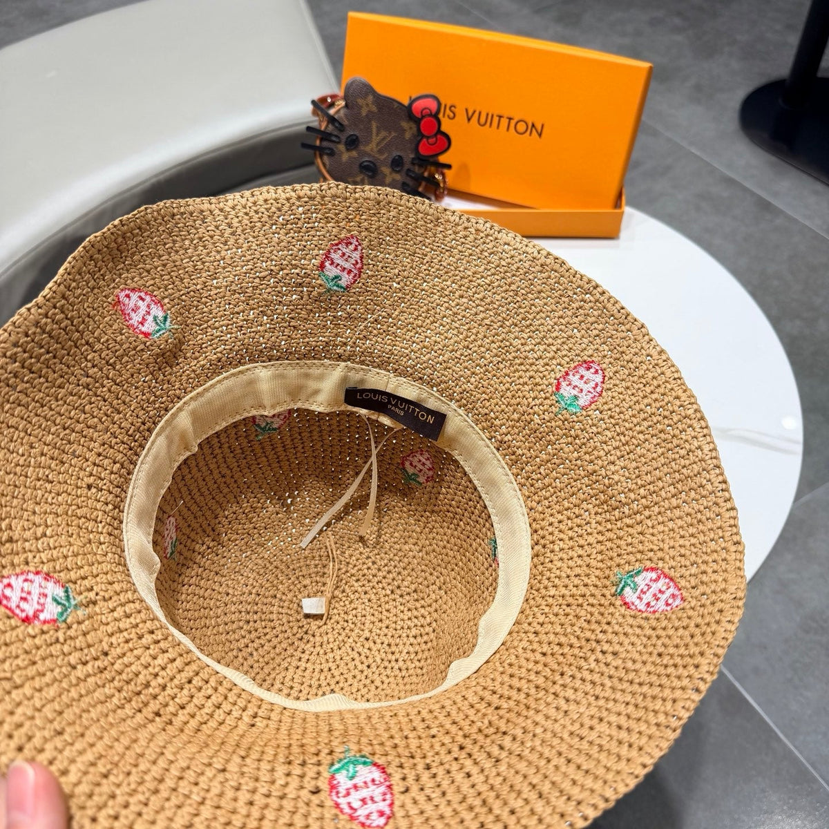 LV Fisherman's Hat Camel in Woven 207169