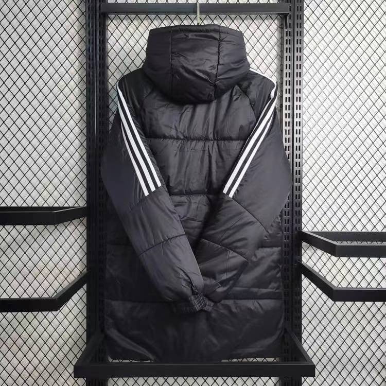 New York Giants White Stripe Coat Down Jacket - Black