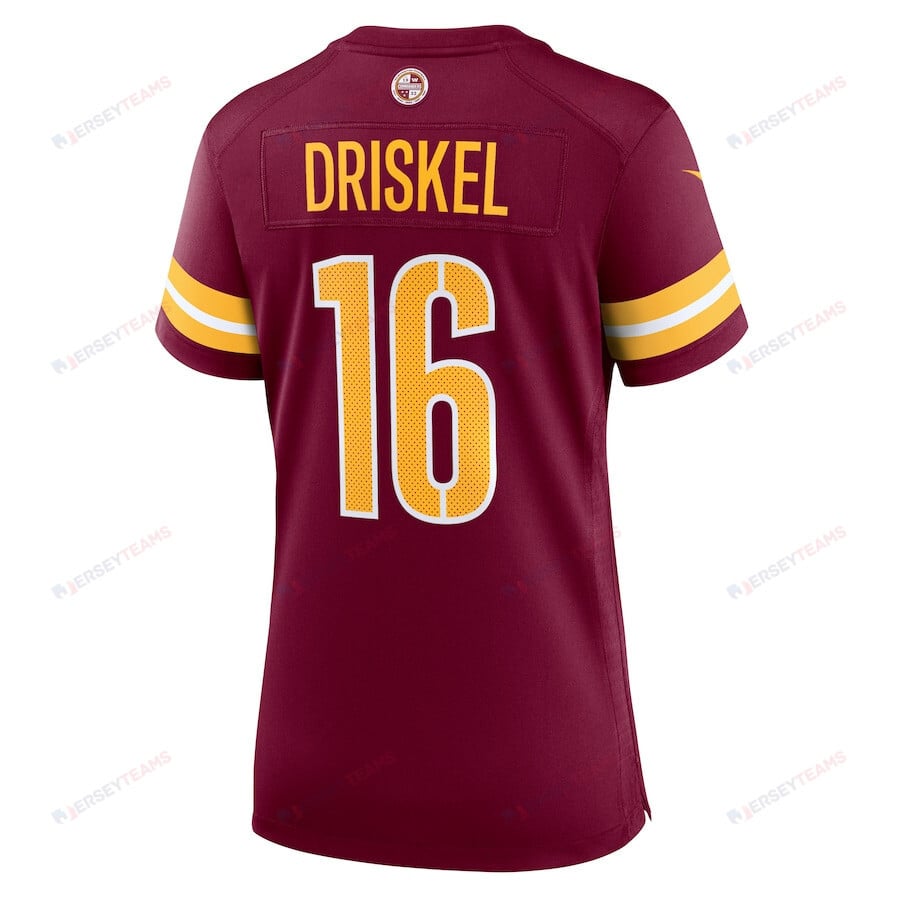 Jeff Driskel 16 Washington Commanders Women's Game Jersey - Burgundy