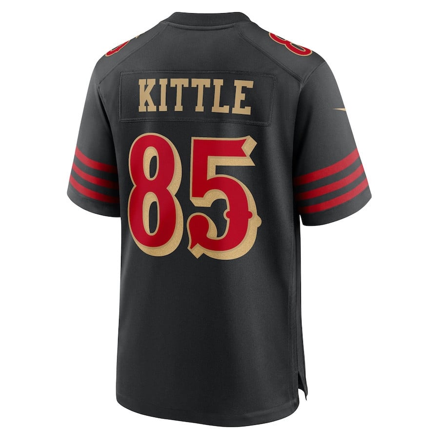 George Kittle 85 San Francisco 49ers 2025 Rivalries Collection Game Men Jersey - Black