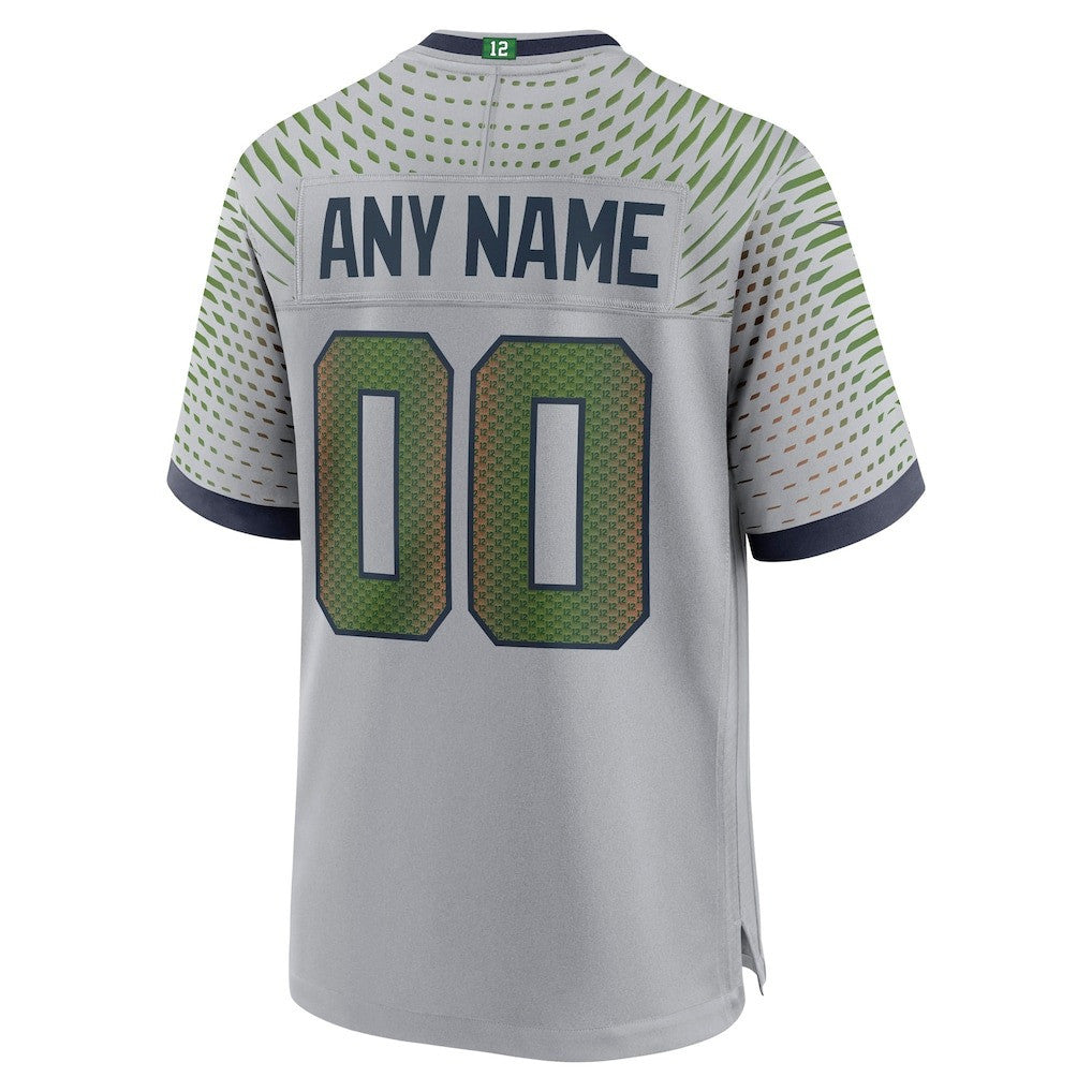 Seattle Seahawks Super Bowl 25/26 Champions LX Custom Rivalries Collection Game Jersey - Gray