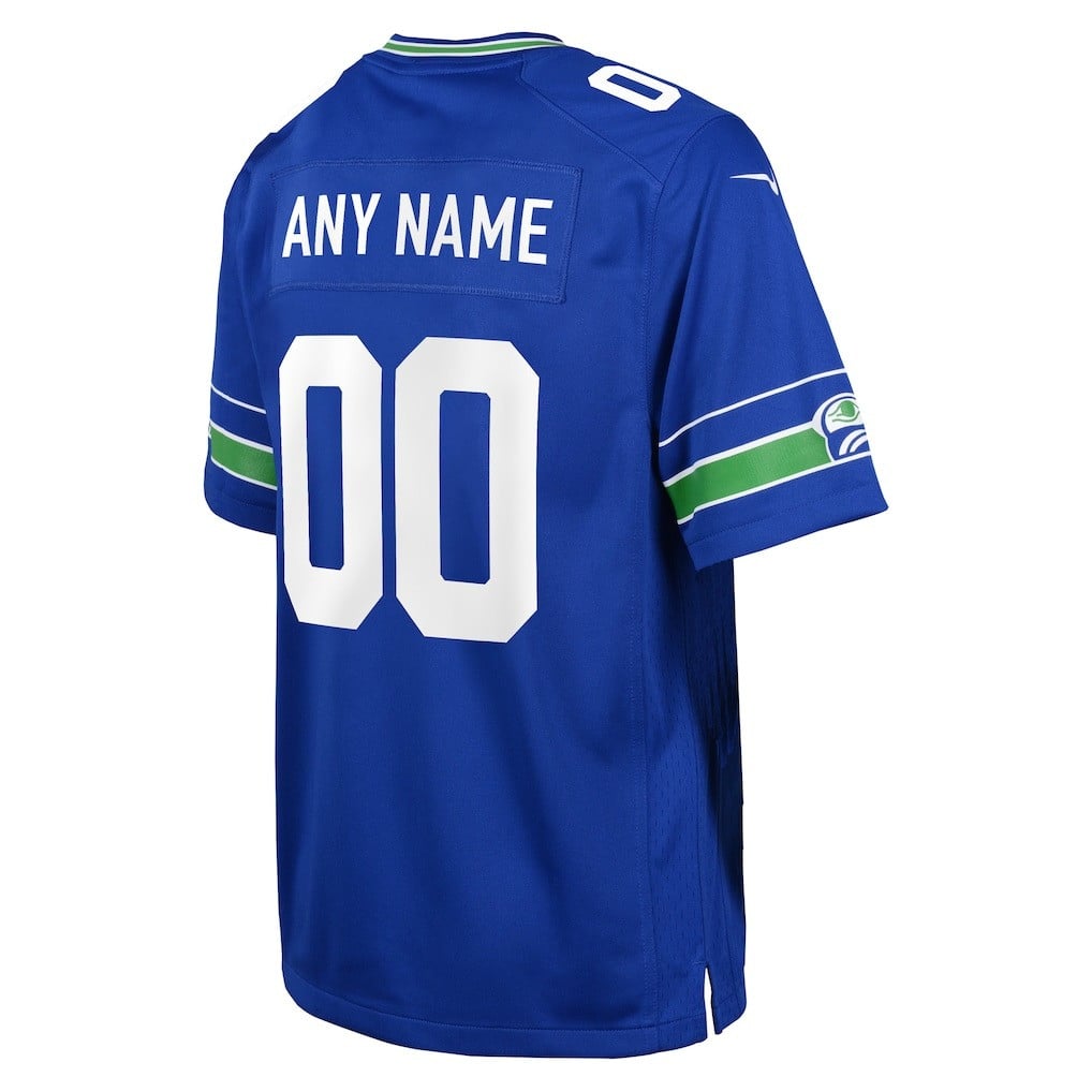 Seattle Seahawks Super Bowl LX Champions Royal Alternate Game YOUTH Jersey - Custom Name & Number