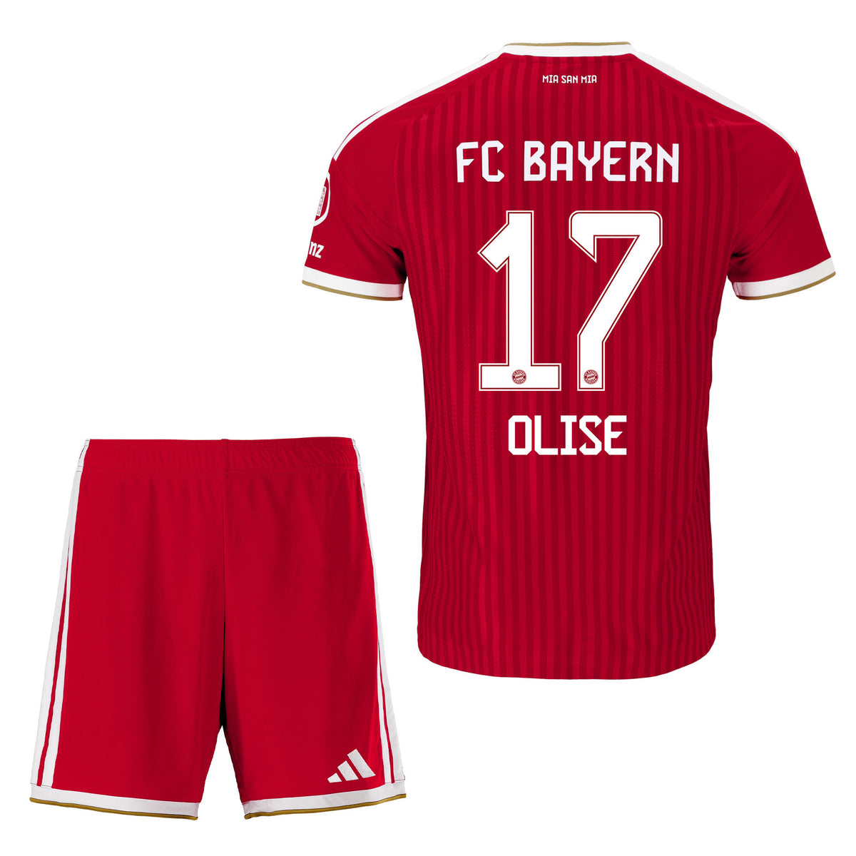 Michael Olise 17 Bayern Munich 2026/27 Youth Home Jersey & Shorts Set - Red