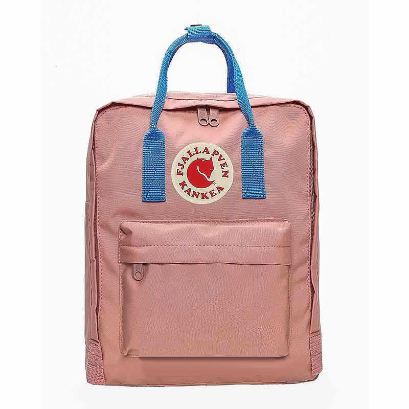 Fjallraven Kanken Mini Pink with Ice Blue Stripe
