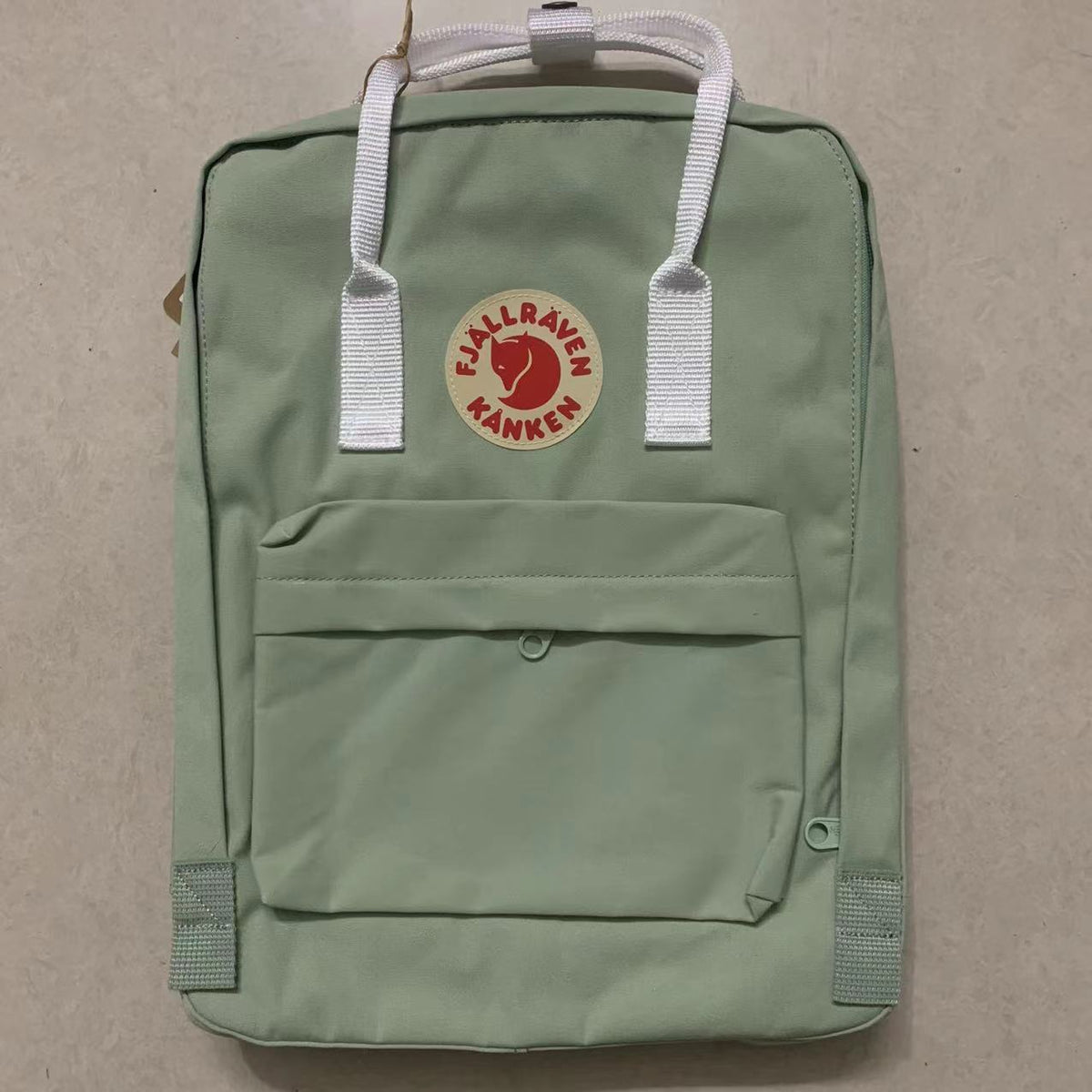 Fjallraven Kanken Mini Mint Green with White Stripe