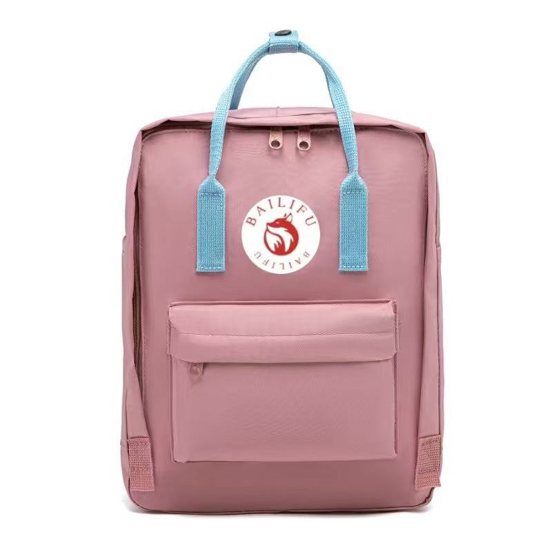 Fjallraven Kanken Classic Pink with Sky Blue Stripe