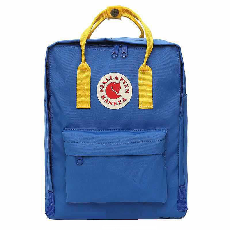 Fjallraven Kanken Mini Royal Blue with Yellow Stripe
