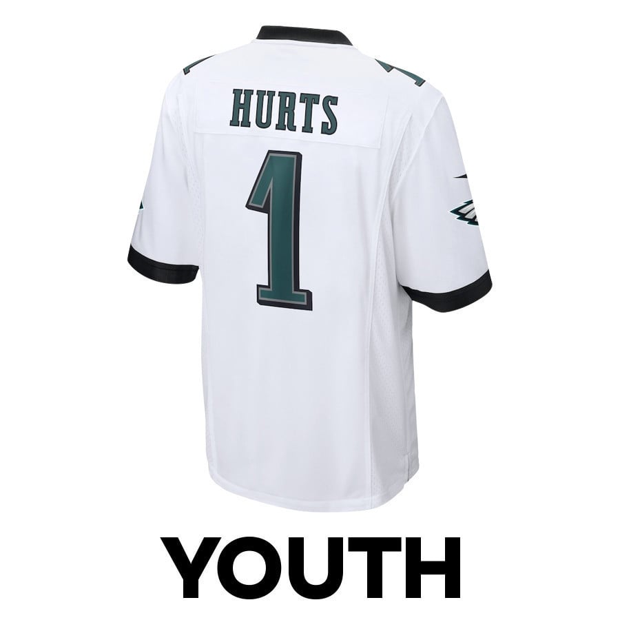 Jalen Hurts 1 Philadelphia Eagles Rising Star Game YOUTH Jersey - White