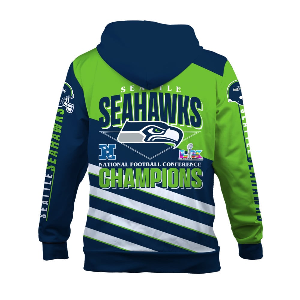 Seattle Seahawks Limited Edition Honoring NFC Champions 2025 3D Hoodie