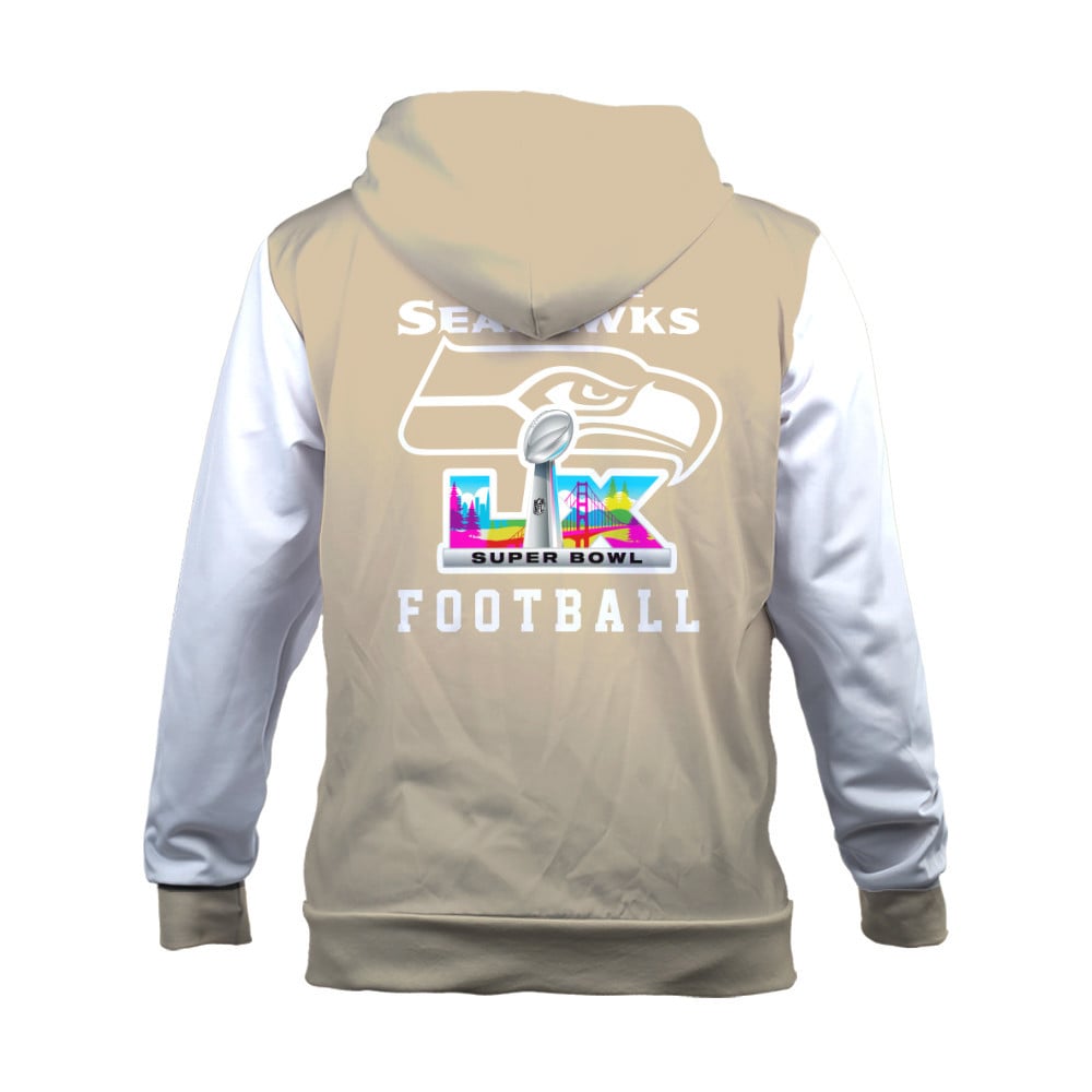 Seattle Seahawks Tone-on-tone Color Coordination 3D Hoodie