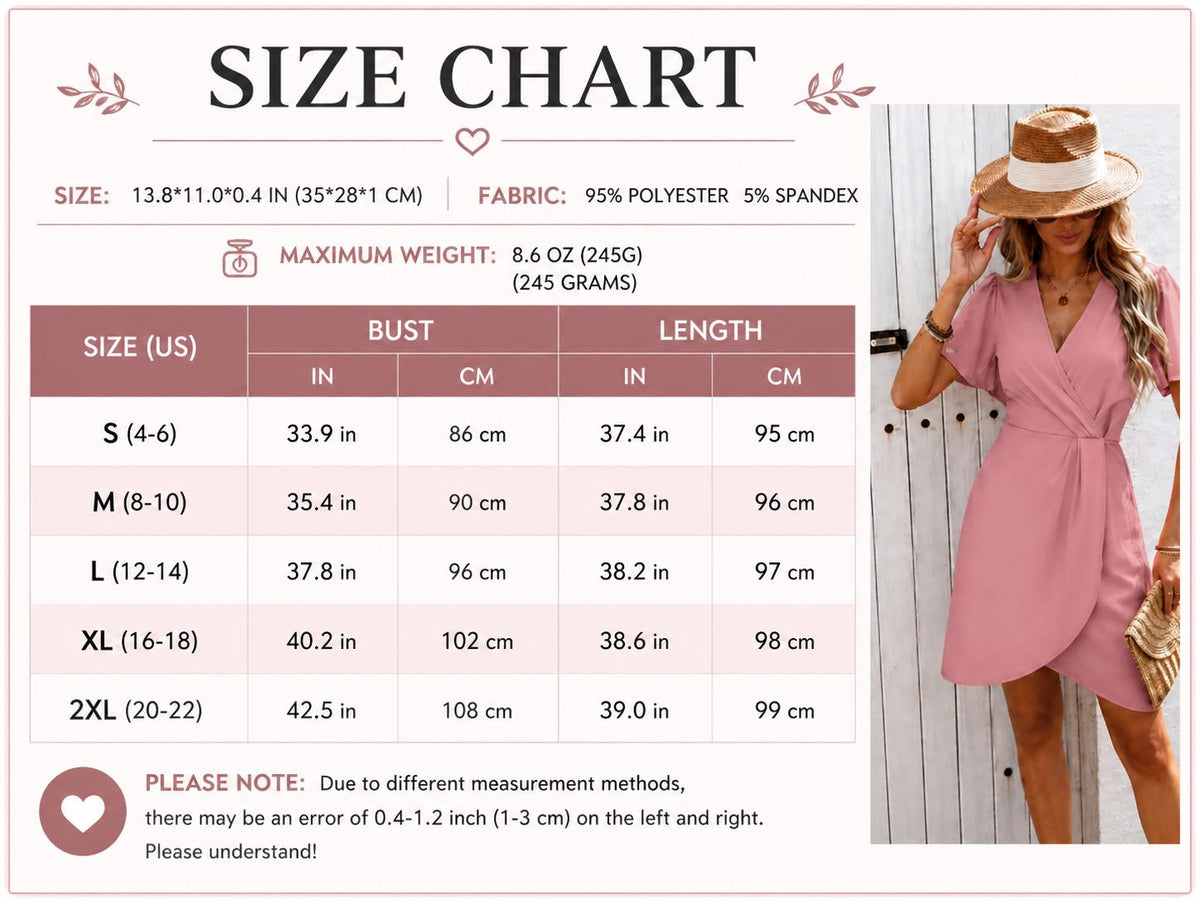 Elegant Wrap Midi Dress: V-Neck, Short Sleeve, A-Line Silhouette Summer Party Outfit