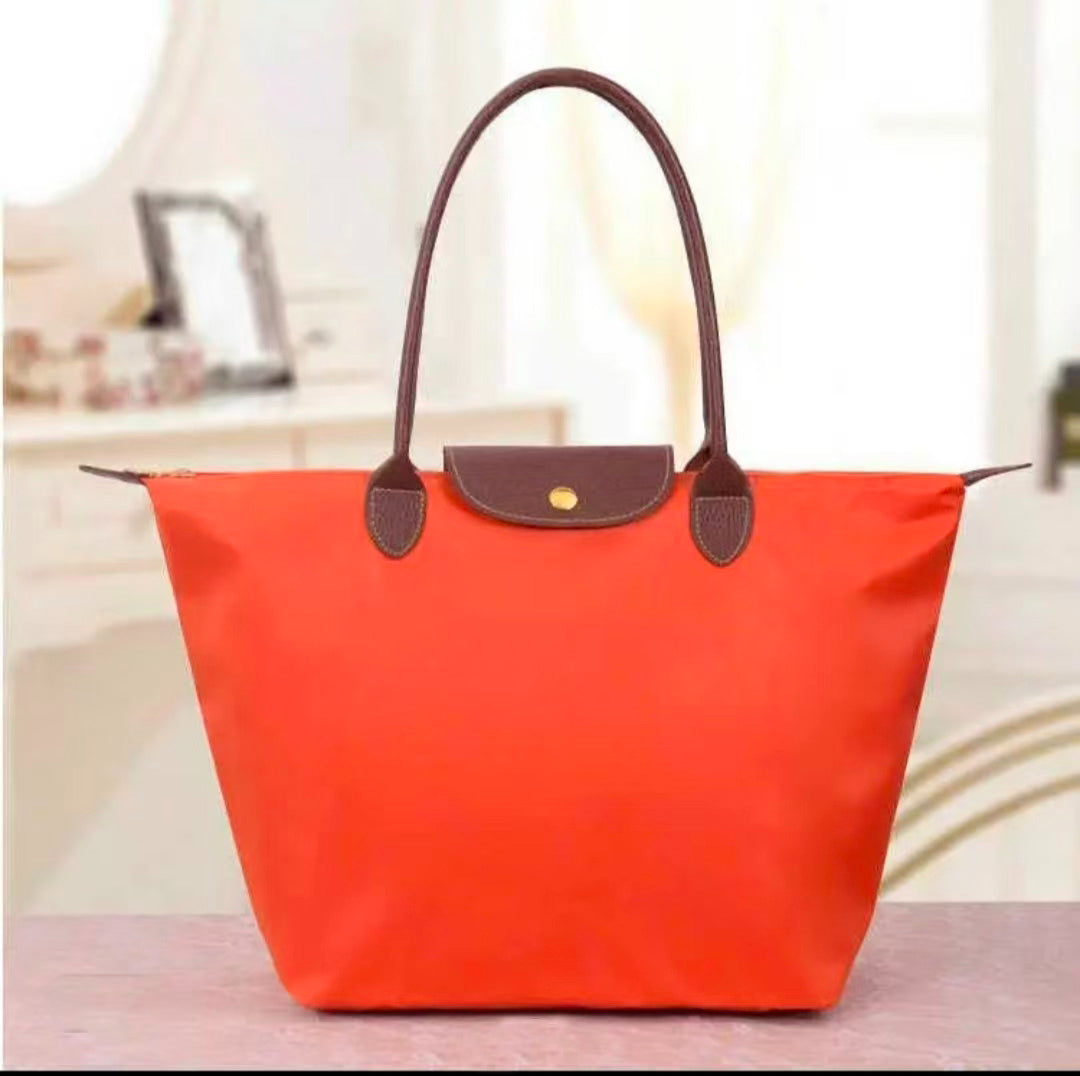 Longchamp - Large Le Pliage Tote, Orange