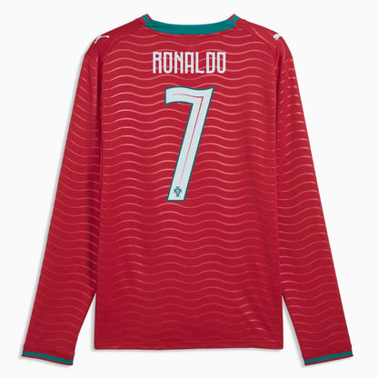Puma 2026 Portugal Men's Stadium Home Ronaldo #7 Long-Sleeve Soccer Jersey