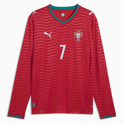 Puma 2026 Portugal Men's Stadium Home Ronaldo #7 Long-Sleeve Soccer Jersey
