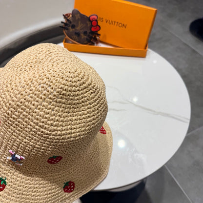 LV Fisherman's Hat Beige in Woven 207170