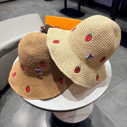 LV Fisherman's Hat Beige in Woven 207170