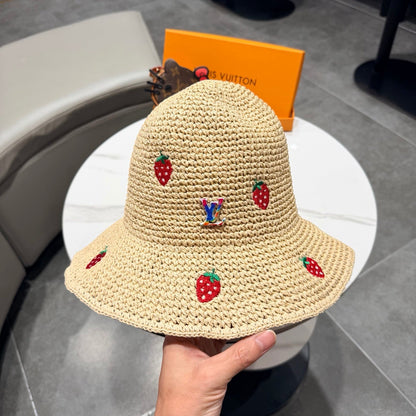 LV Fisherman's Hat Beige in Woven 207170