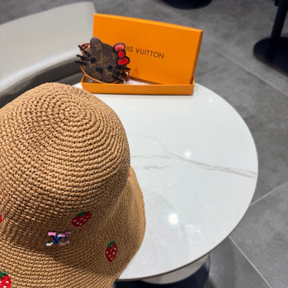 LV Fisherman's Hat Camel in Woven 207169