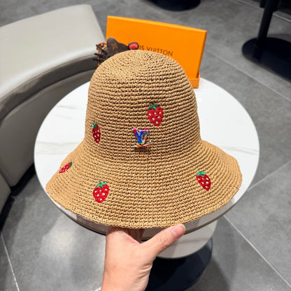 LV Fisherman's Hat Camel in Woven 207169