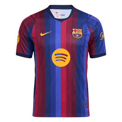 Men Fan 26/27 Barcelona Home Soccer Jersey Short Sleeve Blue&Garnet