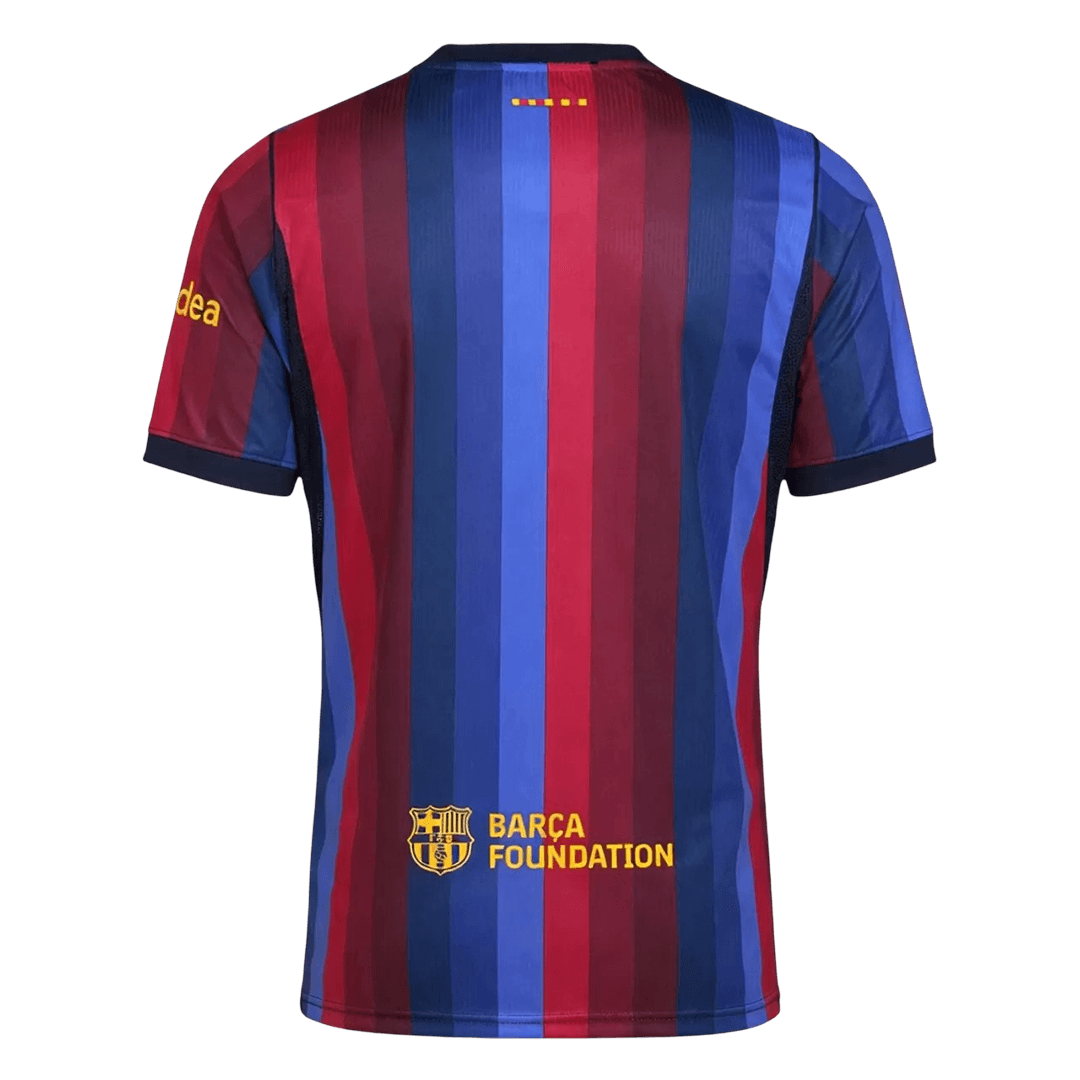 Men Fan 26/27 Barcelona Home Soccer Jersey Short Sleeve Blue&Garnet