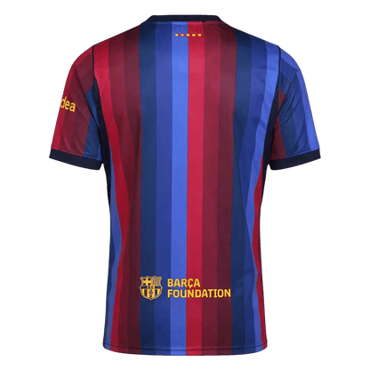 Men Fan 26/27 Barcelona Home Soccer Jersey Short Sleeve Blue&Garnet