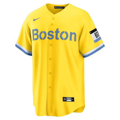 David Ortiz 34 Boston Red Sox City Connect Jersey - Gold/Light Blue