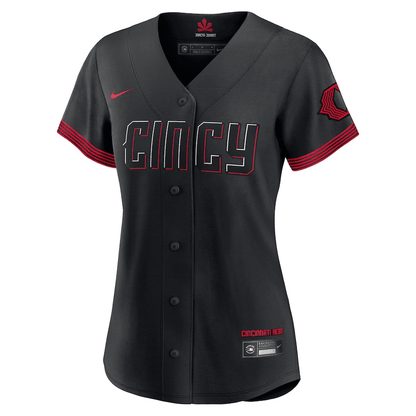 Cincinnati Reds Women 2023 City Connect Jersey - Black