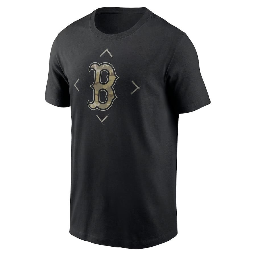 Boston Red Sox Camo Logo T-Shirt - Black