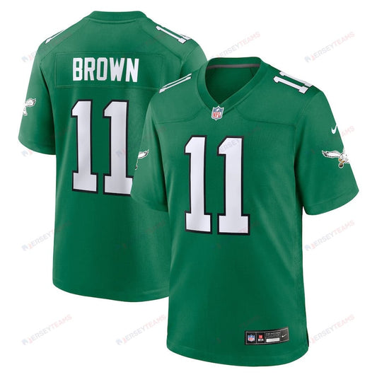 A.J. Brown 11 Philadelphia Eagles Alternate Game YOUTH Jersey - Kelly Green