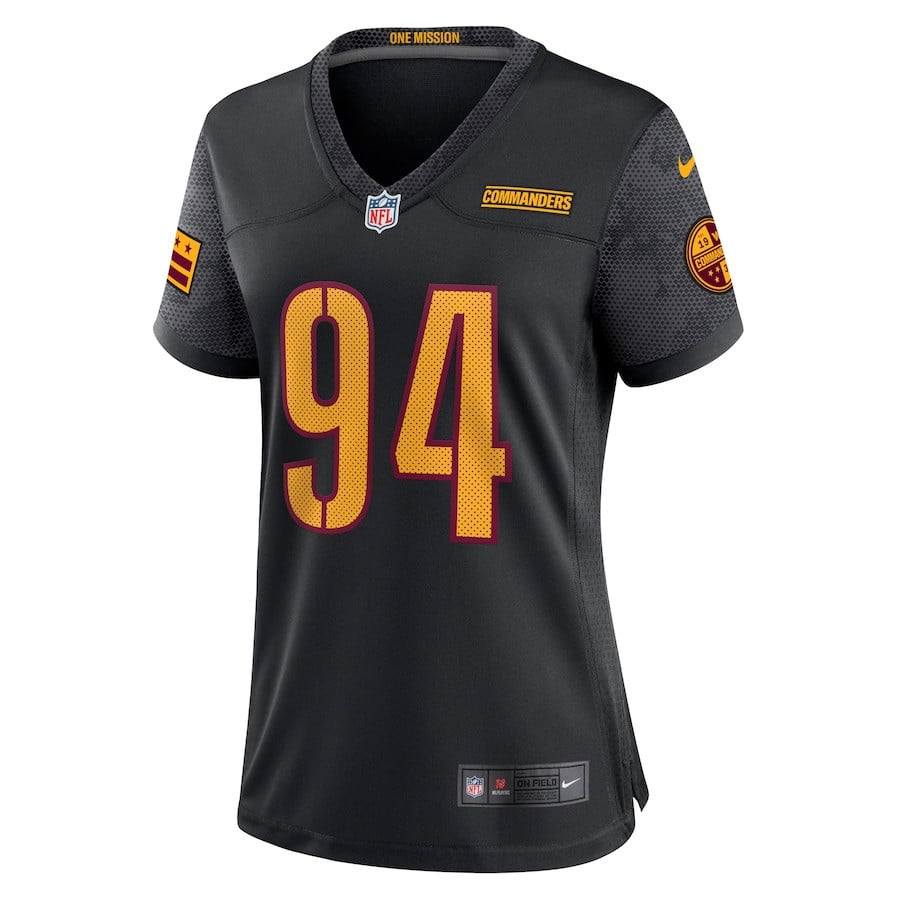 Da'Ron Payne 94 Washington Commanders Women's Alternate Game Jersey - Black