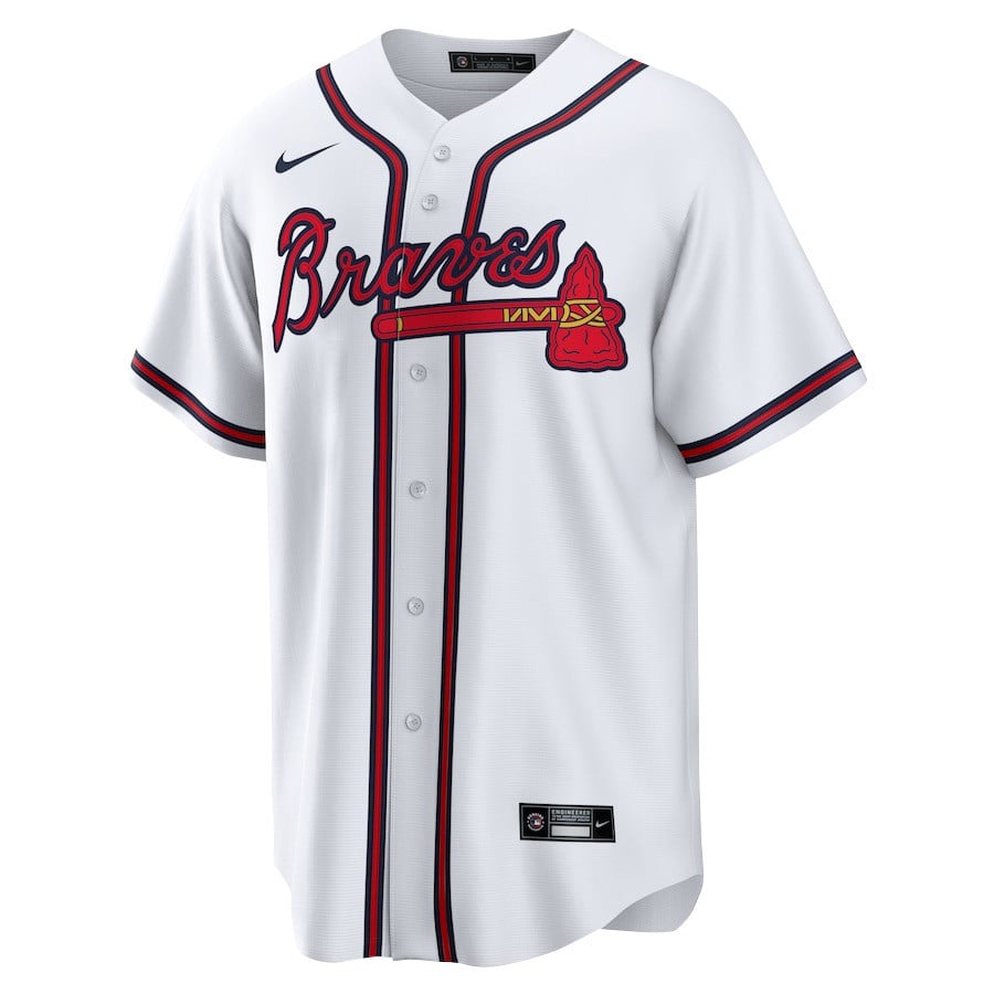 Ronald Acuña Jr. 13 Atlanta Braves Signed Gum 2023 Home Player Men Jersey - White Red