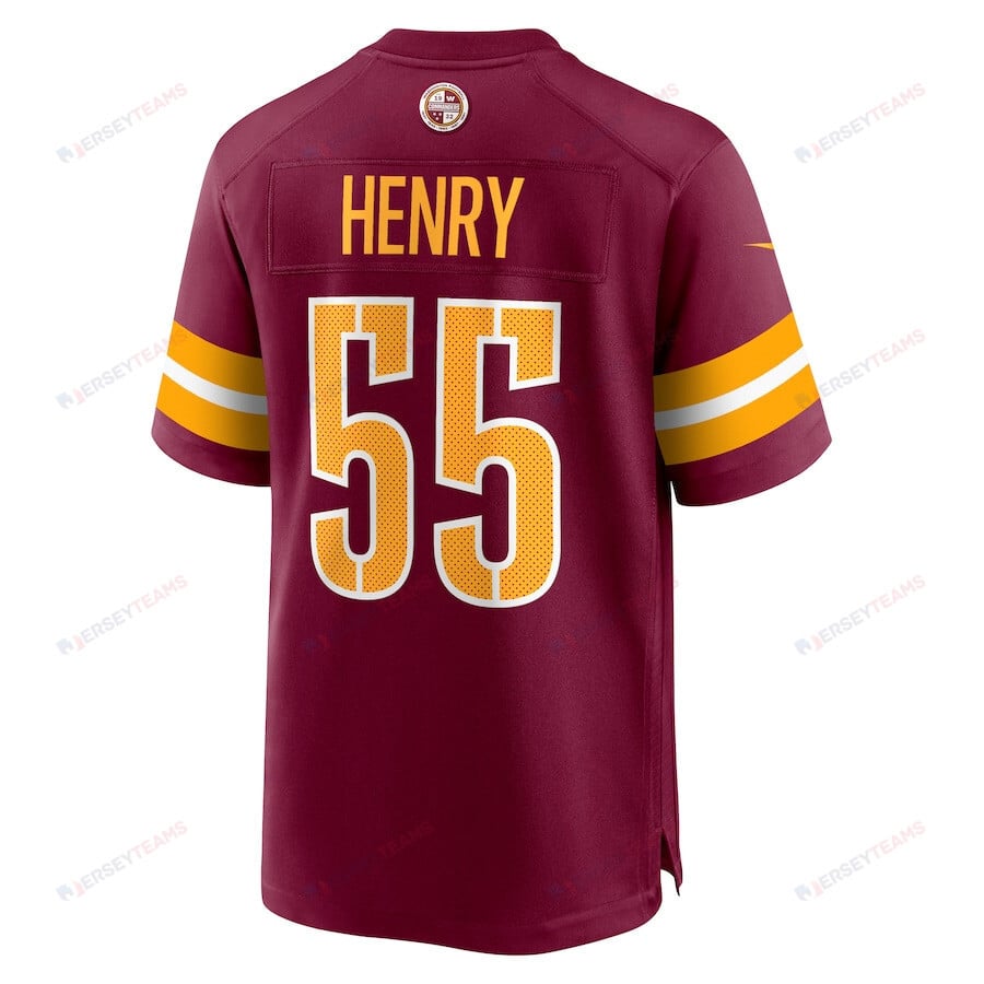 K.J. Henry 55 Washington Commanders Men Game Jersey - Burgundy