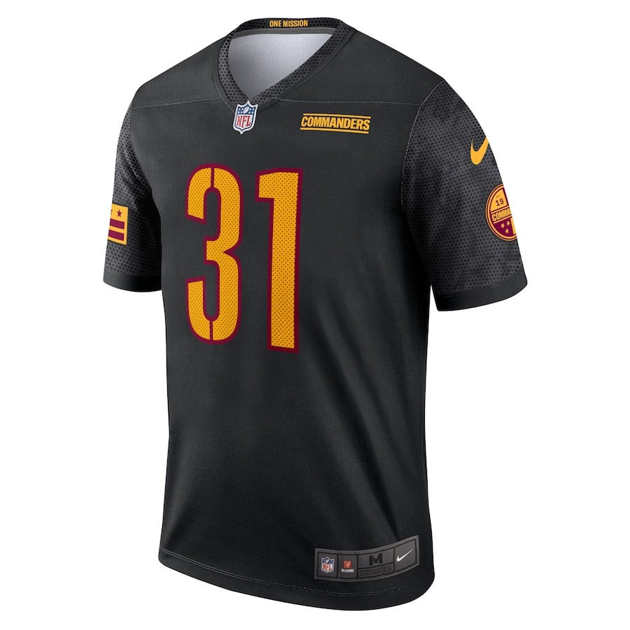 Kamren Curl 31 Washington Commanders Men Alternate Game Jersey - Black