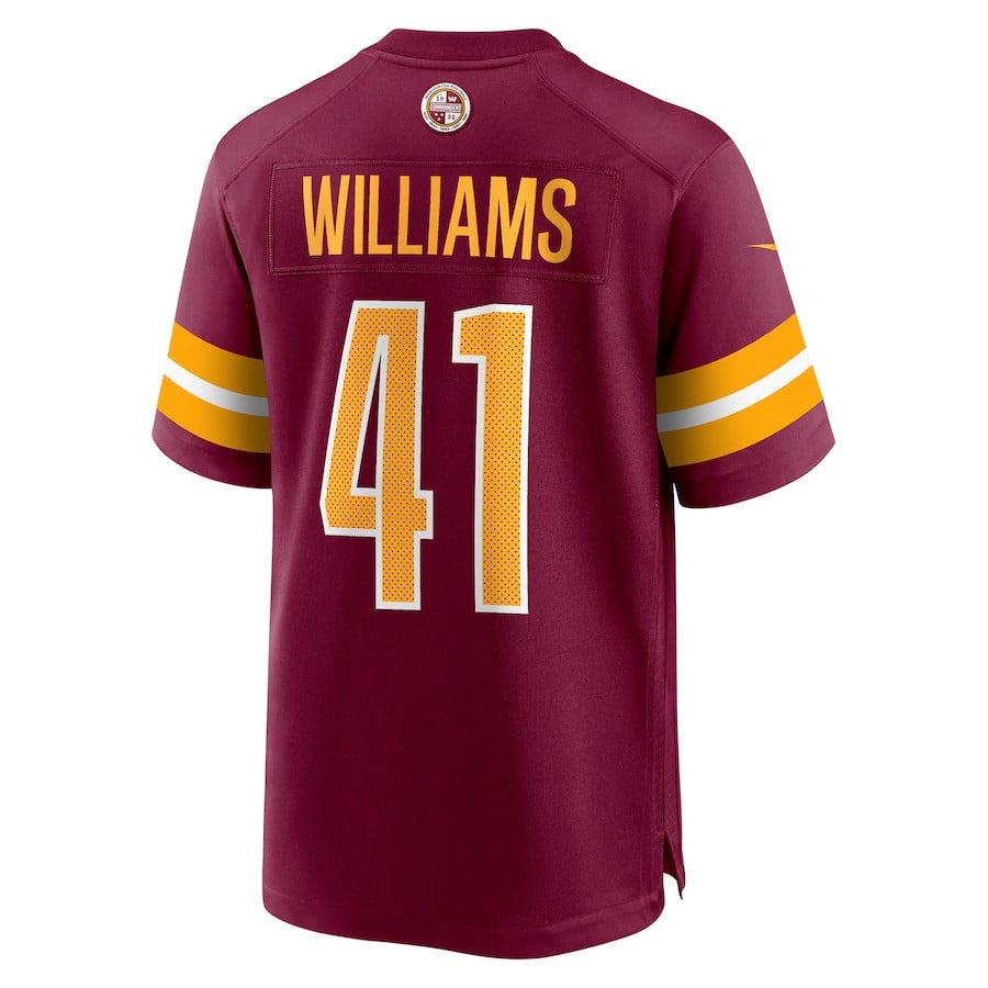 Jonathan Williams 41 Washington Commanders Men Game Jersey - Burgundy