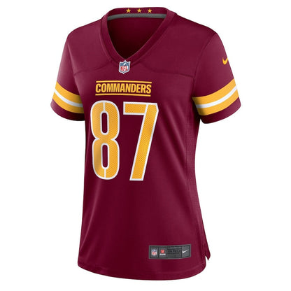 John Bates 87 Washington Commanders Women Game Jersey - Burgundy