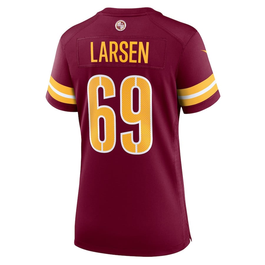 Tyler Larsen 69 Washington Commanders Women Game Jersey - Burgundy