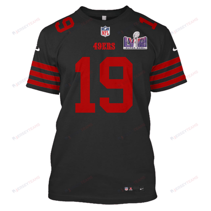 Deebo Samuel 19 San Francisco 49ers Super Bowl LVIII All Over Print T-shirt - Black
