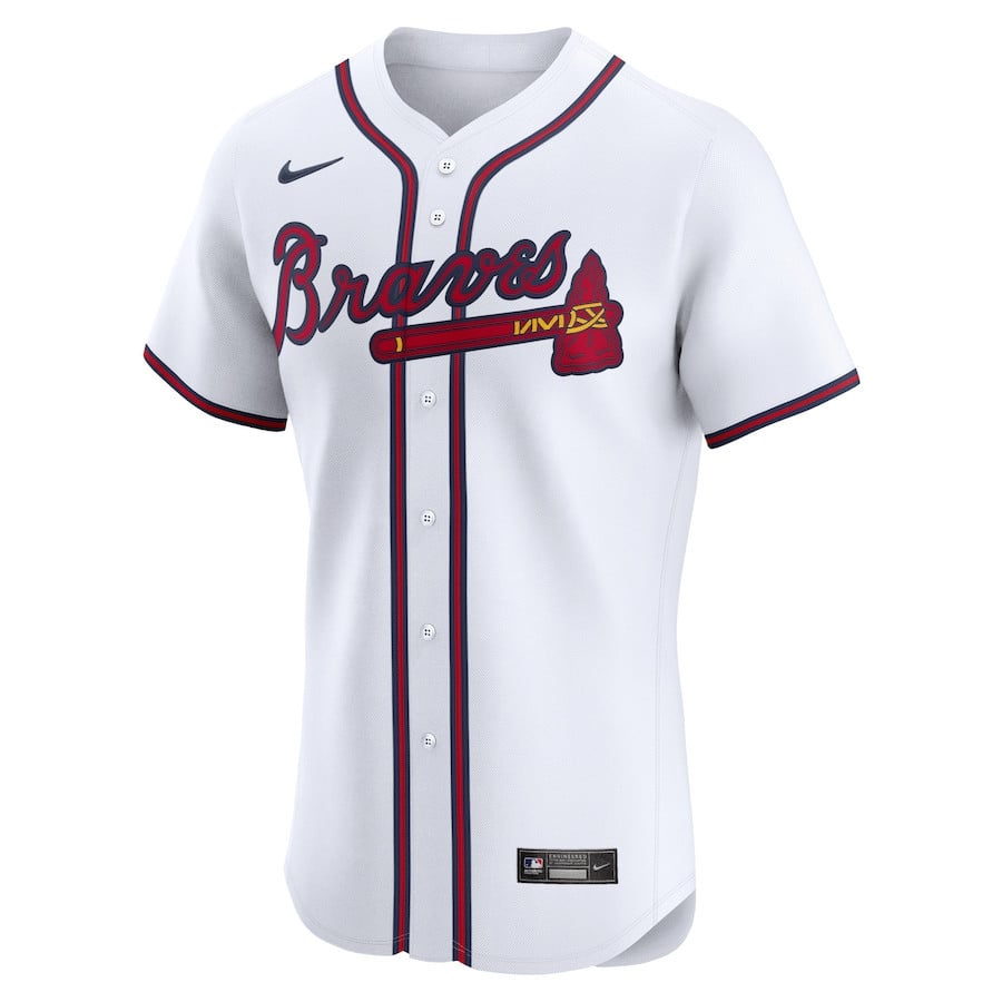 Joe Jimenez 77 Atlanta Braves Home Elite Player Men Jersey - White