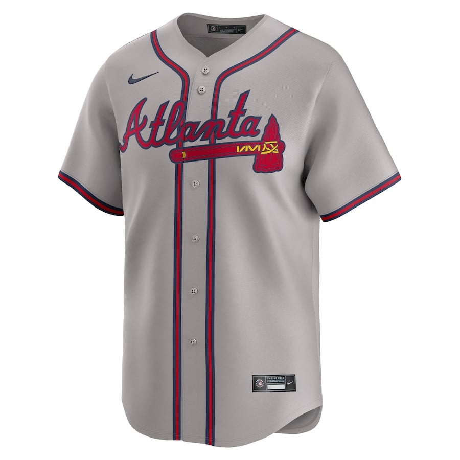 Atlanta Braves Away Limited Men Jersey - Gray