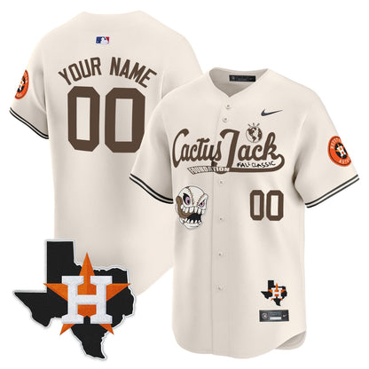 Houston Astros Cactus Jack Foundation Fall Classic Limited Jersey - Men, Customized