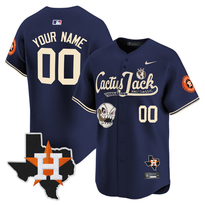 Houston Astros Cactus Jack Foundation Fall Classic Limited Jersey - Men, Customized