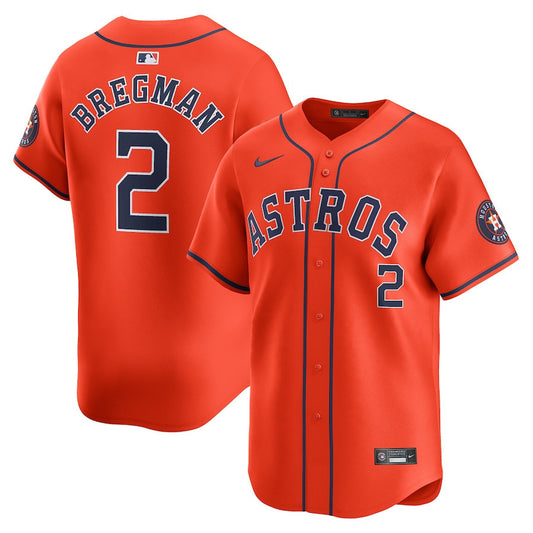 Alex Bregman 2 Houston Astros Alternate Limited Men Jersey - Orange