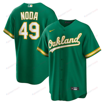 Ryan Noda 49 Oakland Athletics Alternate Team Men Jersey - Kelly Green