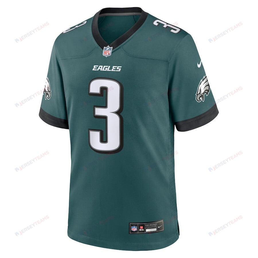 Nolan Smith 3 Philadelphia Eagles Team Game Men Jersey - Midnight Green