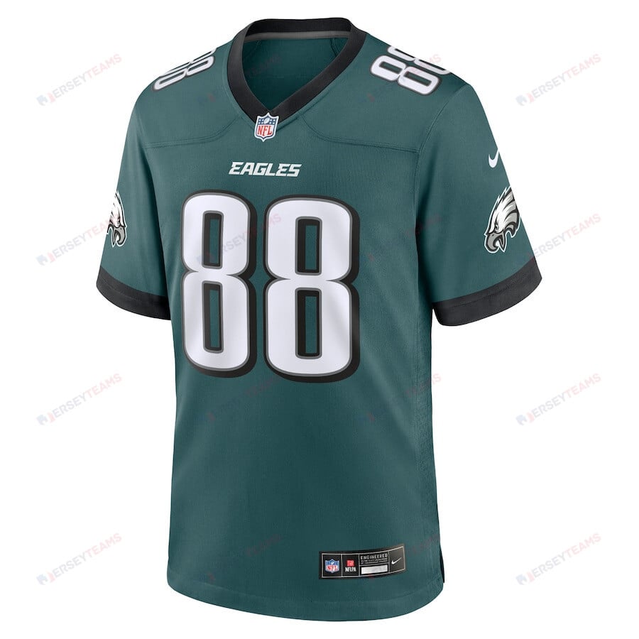 Dallas Goedert 88 Philadelphia Eagles Team Game Men Jersey - Midnight Green