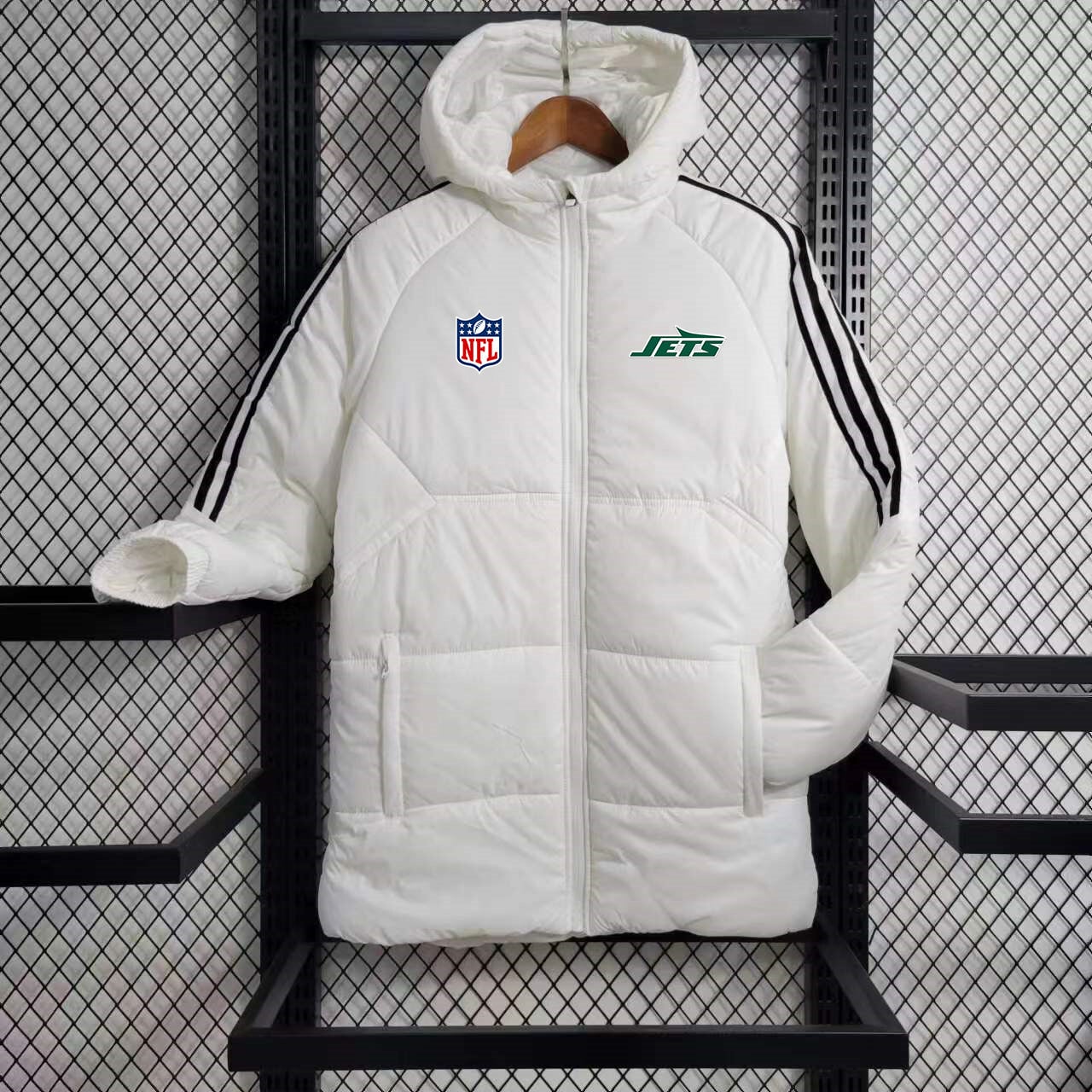 New York Jets Puffer Coat Down Jacket - White