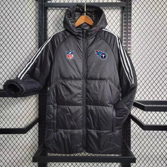 Tennessee Titans White Stripe Coat Down Jacket - Black