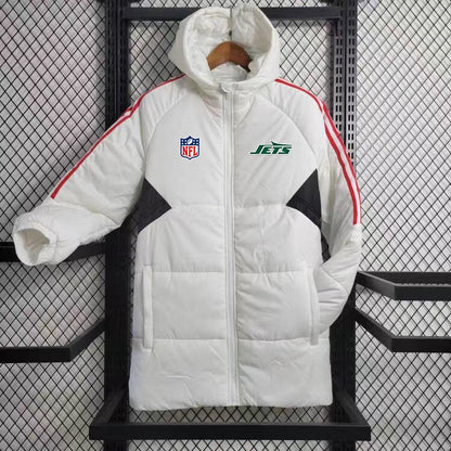 New York Jets Hooded Coat Down Jacket - White