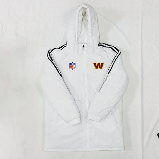 Washington Commanders Black Stripes Coat Down Jacket - White